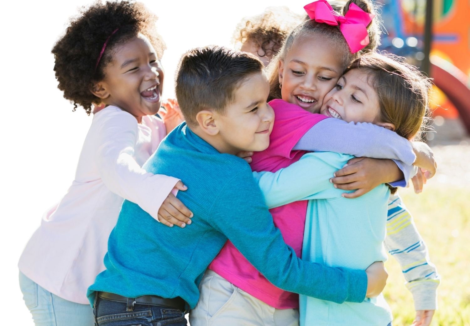 Children playing together outdoors