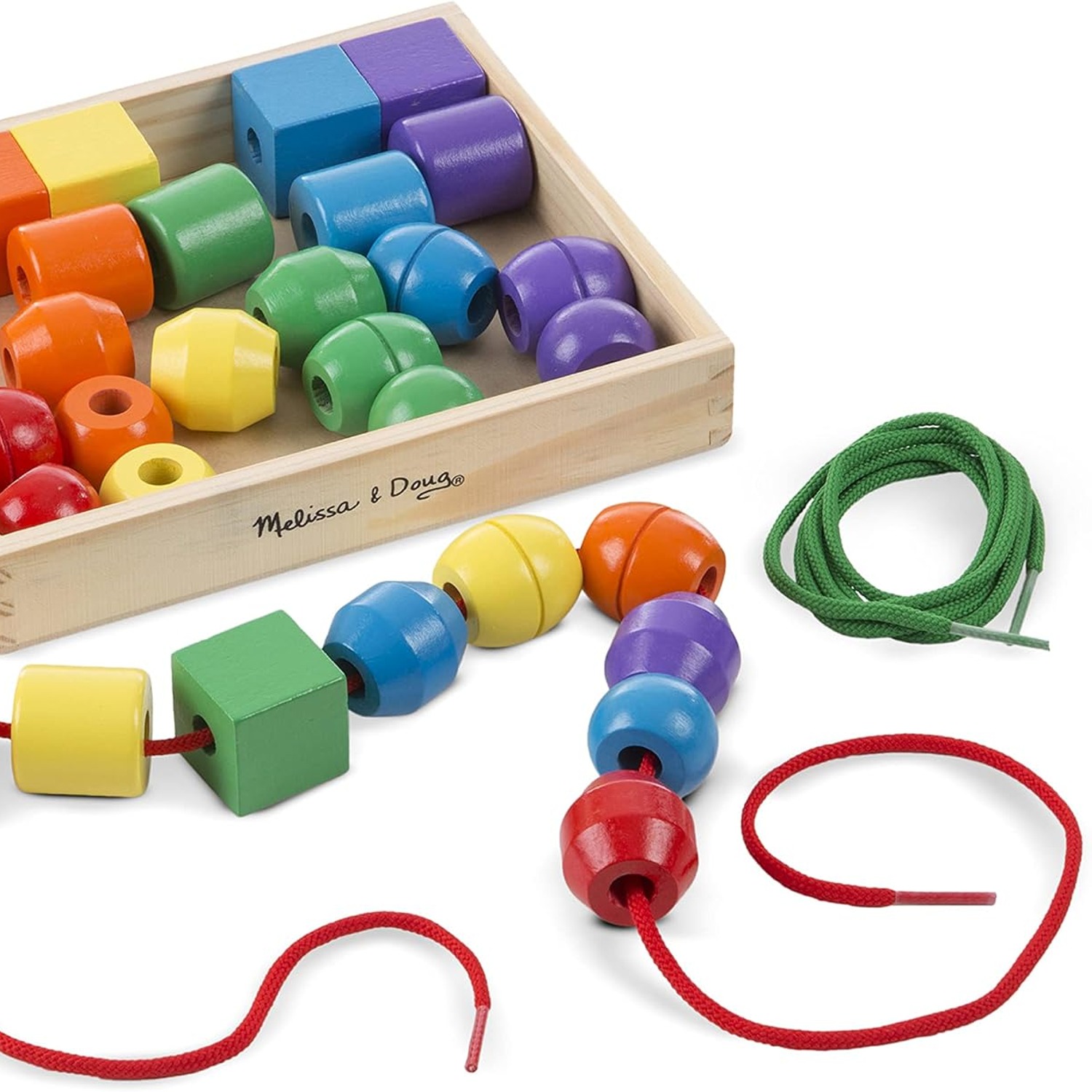 Wooden Lacing Beads