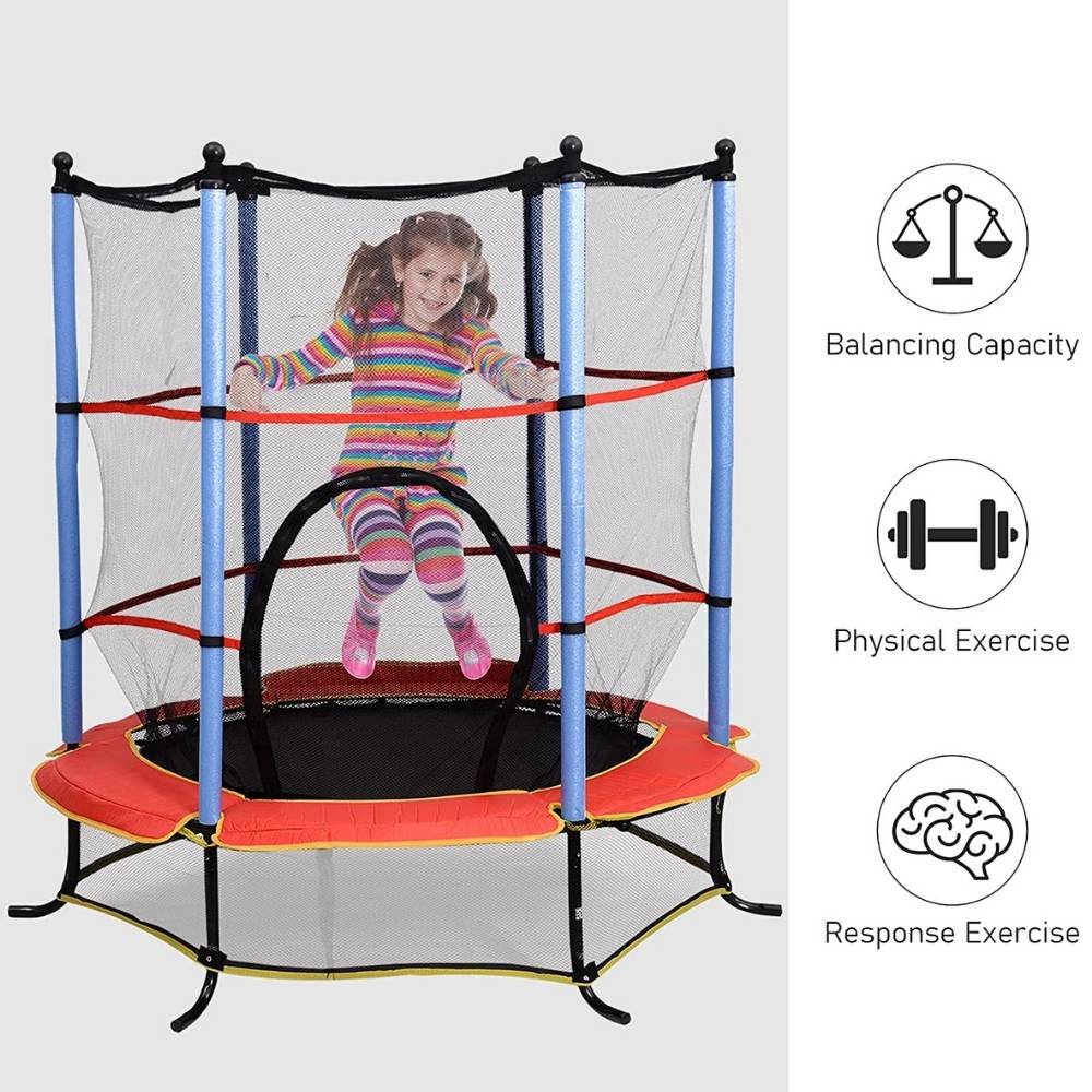 buy childrens trampoline with safety enclosure